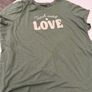 Lane Bryant Olive Graphic Tee